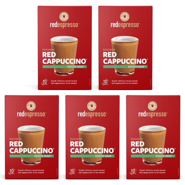 red espresso - Instant Rooibos Reduced Sugar Red Cappuccino Sachets10 x 11g