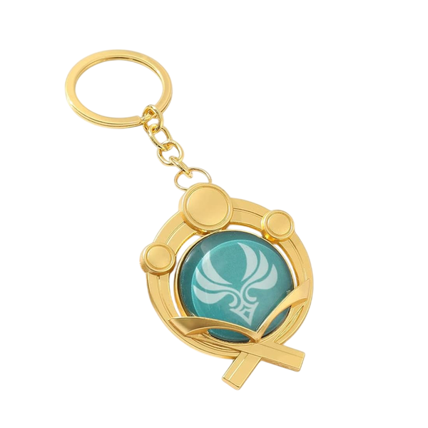 Genshin Impact Hydro Vision Keychain - Blue Element Emblem Keyring