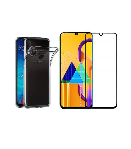 TPU Clear Pouch and Tempered Glass Protector For Samsung Galaxy A54