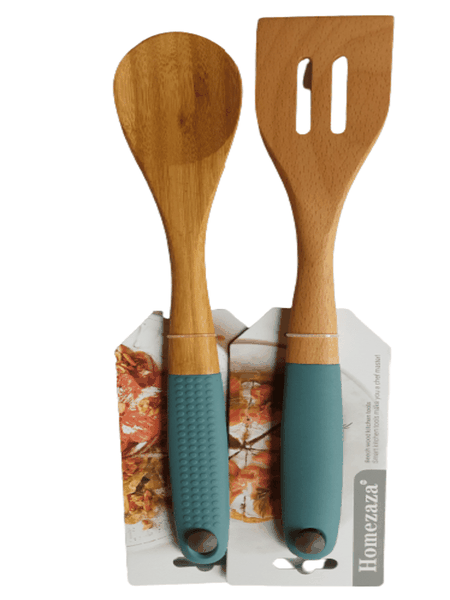 Bamboo Wooden Spoon &amp; Spatula Set - 2 Piece