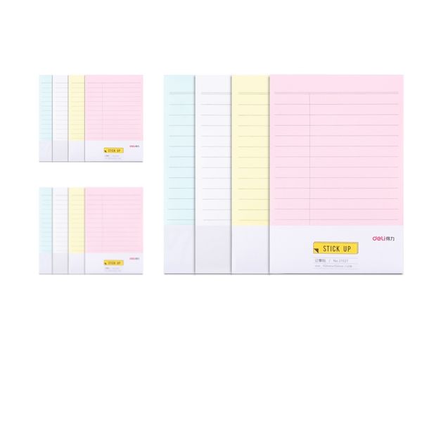 Deli Sticky Notes With lines 40 Sheets 152x102mm 12 packs
