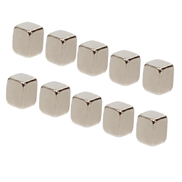 MGT SQUARE MAGNET 3x3x3mm N35 Neodymium Cube 10-Pack