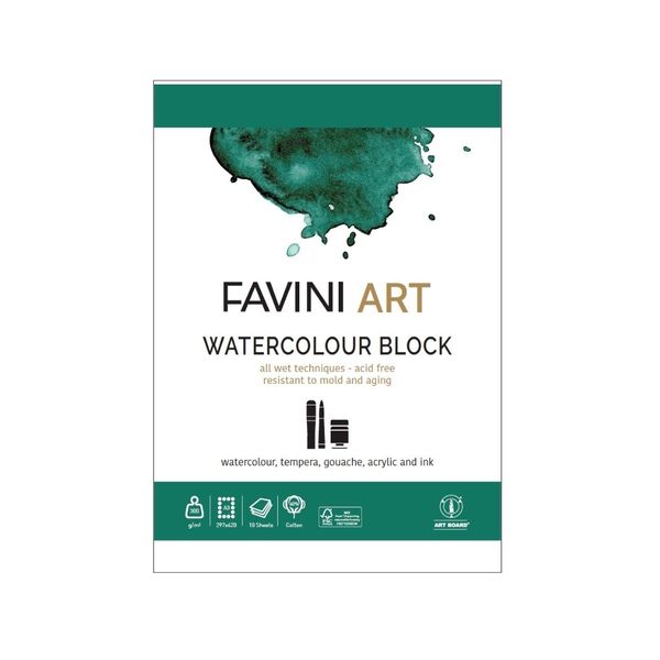 Favini W/C 60% Block 300gsm A3 10sht