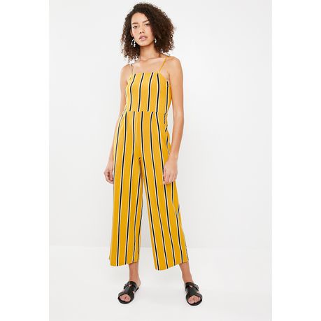 jumpsuit yellow stripe