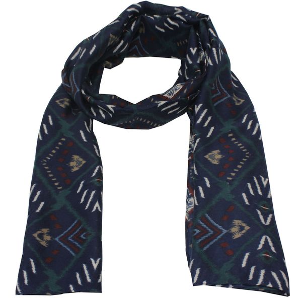 Blackcherry Aztec Print Scarf Navy/White/Green