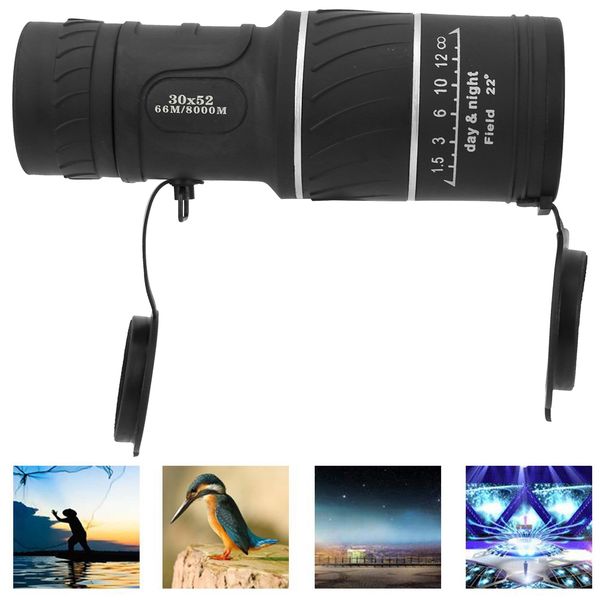 30X52 Monocular Telescope for Camping, Portable &amp; Adjustable