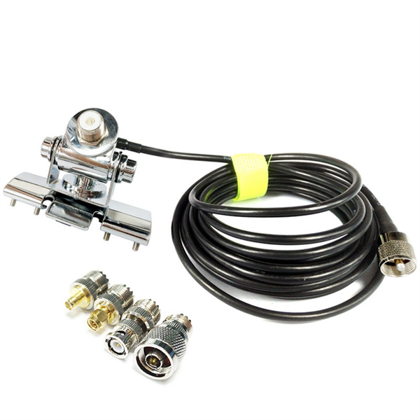 Car Radio Antenna Mount Bracket 5M Pl259 So239 Cable Sma Connector