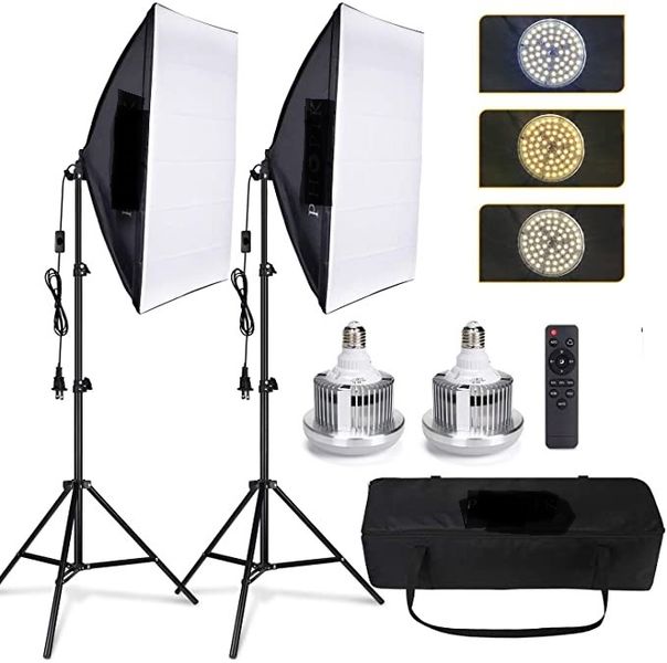 Floxi 300W LED Studio Softbox Light Kit