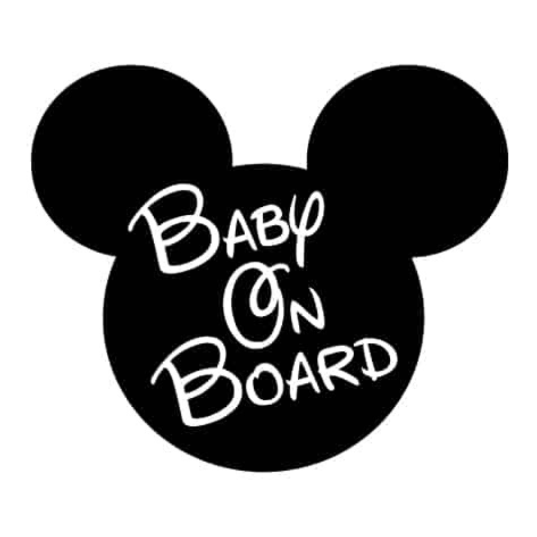 Baby on Board Sign Decal Sticker - Baby on Board Mickey Mouse | Shop ...