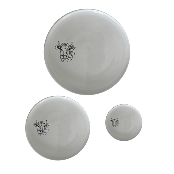 Curvey Fat Jersey Cows Dinnerware Set of 12 - Range 2