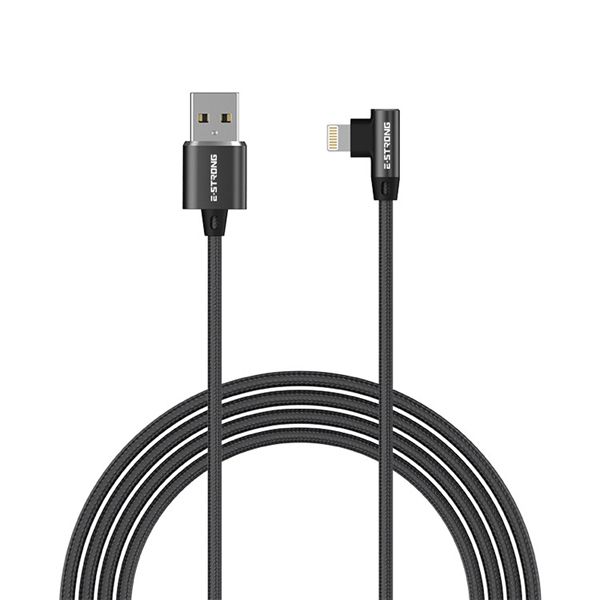 90 Degree Fast Charge Braided 2.4A Cable - LIGHTNING