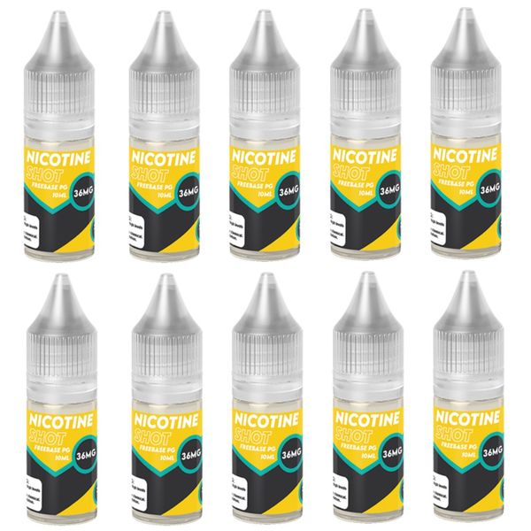 Nic Shot - PG Base 10ml - 36mg (Makes 3mg Longfill) - 10 pack