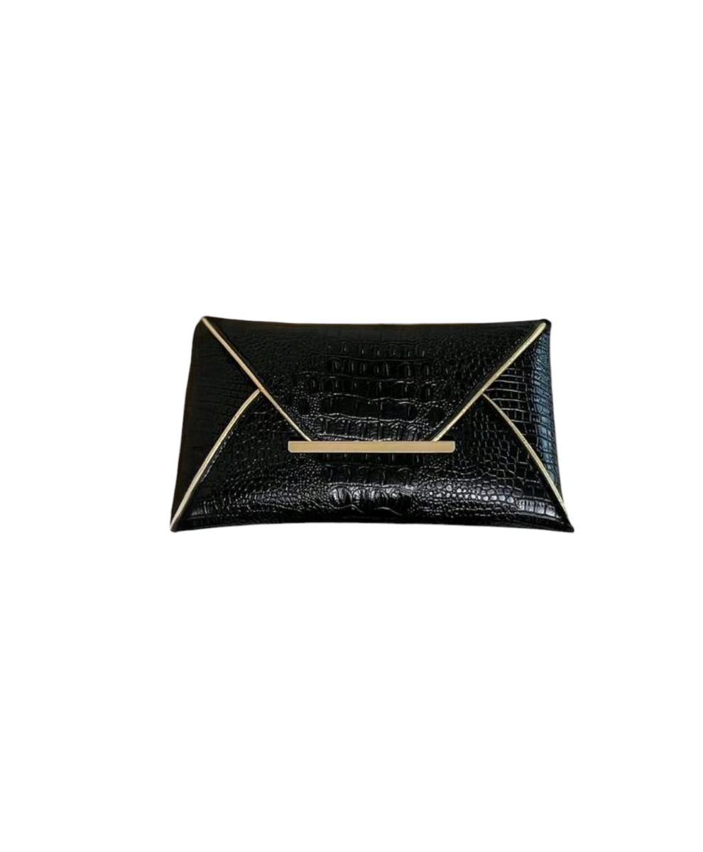 Elegant Crocodile & Marble Pattern PU Envelope Clutch