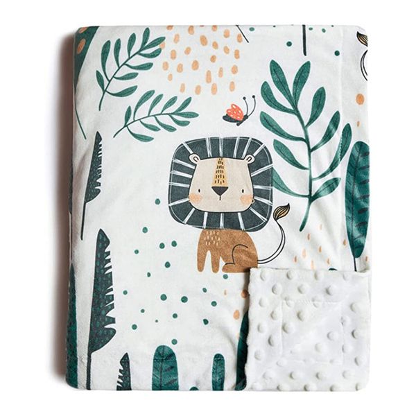 Big Minky Dot Blanket - Jungle Lion