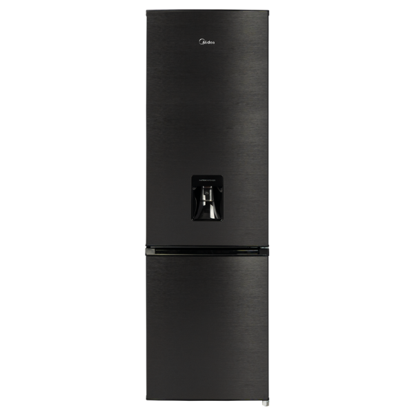 Midea 262L Frost Free Bottom Fridge Freezer with Water Dispenser Dark Grey