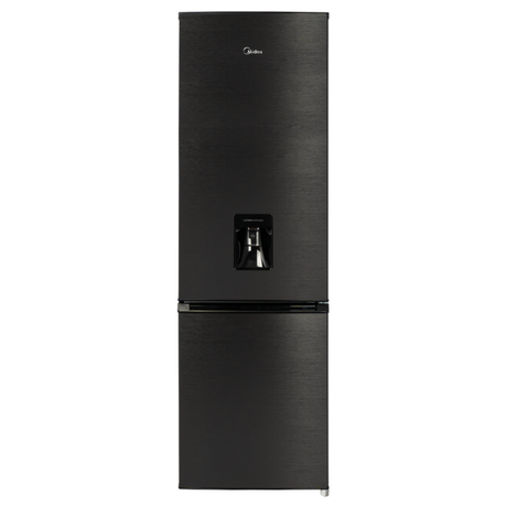 Midea Bottom Freezer Fridge with Water Dispenser 262L - Dark Grey