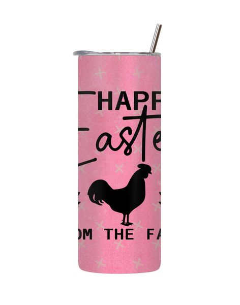 Chic 20 Oz Tumbler with Lid Straw Trendy Easter Graphic Design Present 090