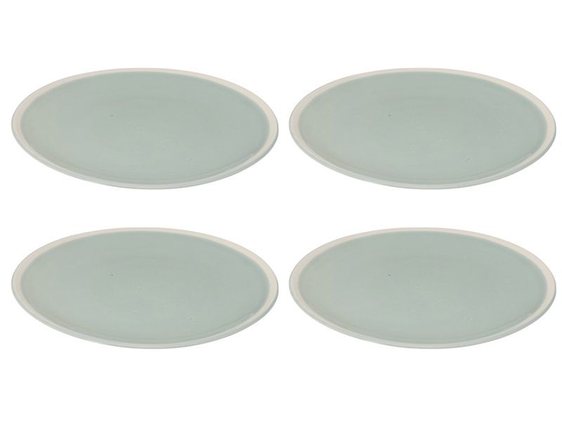 Verdant Ceramic Round 4 Pack Dinner Plate 26.5cm - Green