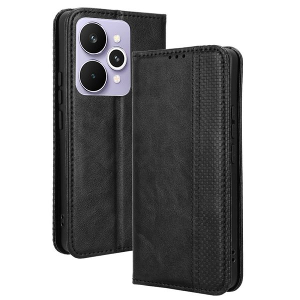 Magnetic Retro Patterned Leather Case Compatible With Oppo Reno13 F 4G
