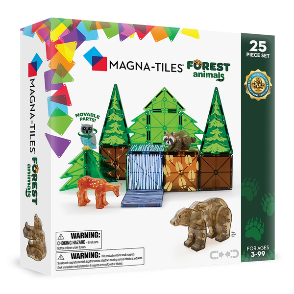 Magna-Tiles - Magnetic Construction Set - Forest Animals - 25piece