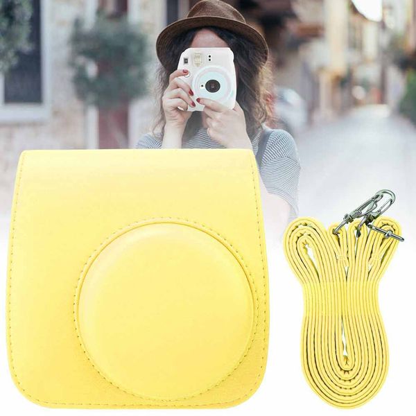 Yellow retro PU case for Mini8/9