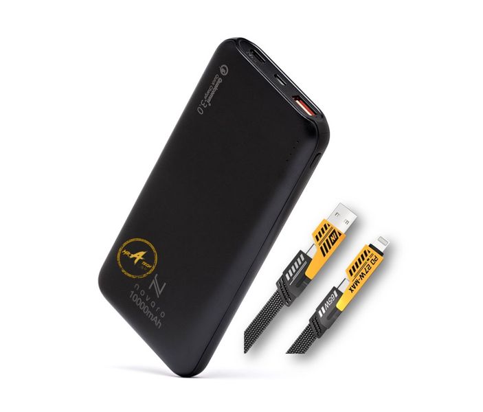 MR A TECH Fast Charging 10000 mAh Power Bank + 4in1 Multi Charger USB Cable