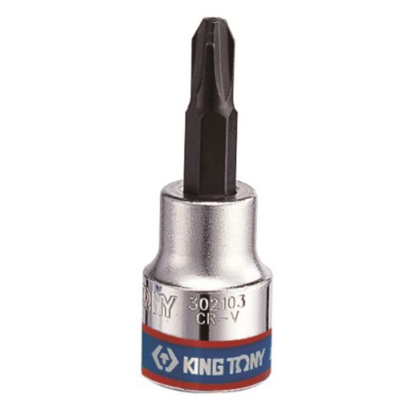 King Tony - Socket Bit 3/8" Phillips #2 X 50Mm - 5 Pack