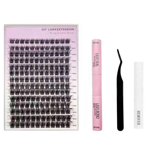 168Piece Fashion False Eyelash Set Soft Single Eyelashes 8-16mm Mixed