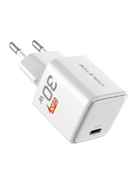CableTime 30W GaN USB-C Fast Wall Charger PD 3.0 for iPhone &amp; Android