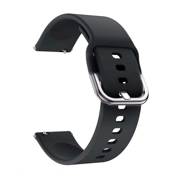 20mm Silicone Band Compatible with Samsung Galaxy Watch - Black - 2 Pack