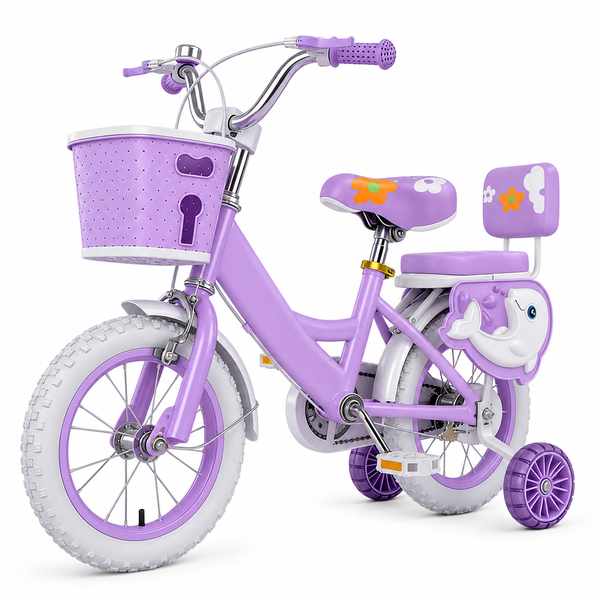 Kids Bike Children Bicycle with Training Wheels &amp; Rear Carrier - 16 Inch