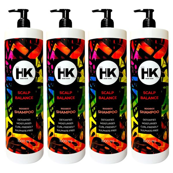 HK Sulphate Free Rooibos Shampoo 4 x 1L - Soothes &amp; Restores Healthy Scalp