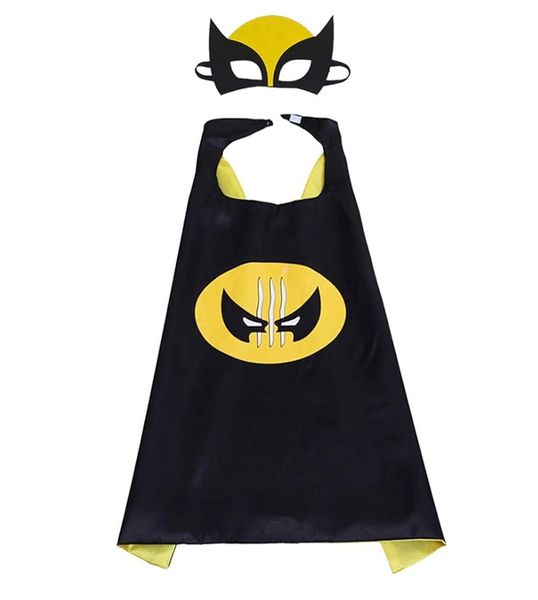 Reversible Wolverine Superhero Cape &amp; Eye Mask Set