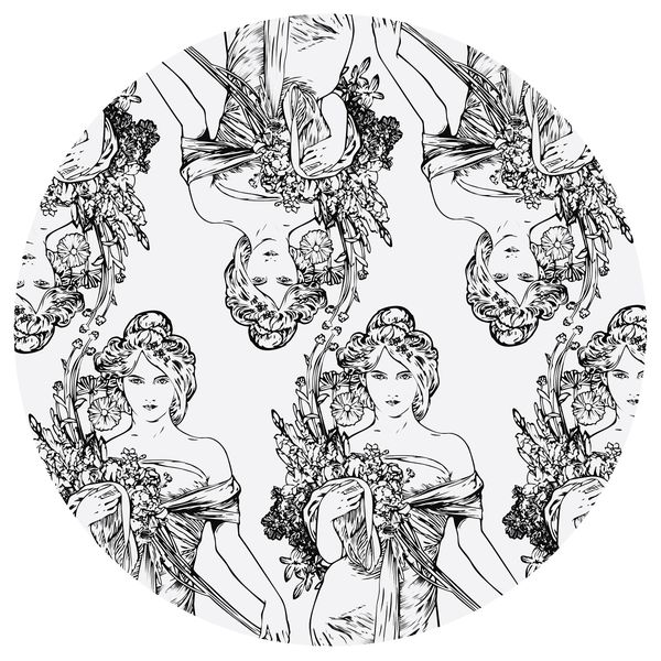 Mystical Woman Round Tablecloth