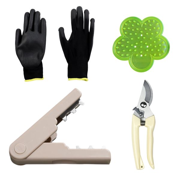 4 Piece Garden Tool Set Pruning Shears Scissors Kit Rose Thorn Remover
