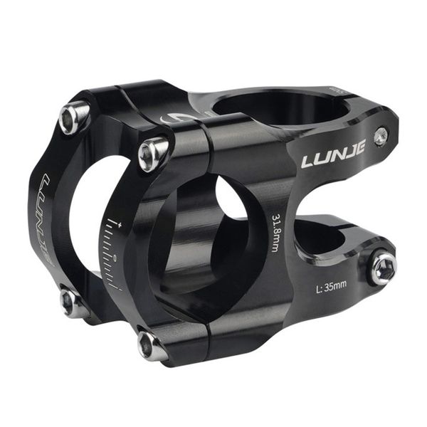 Lunje Cnc Power Short 35Mm Mountain Bike Bridge 31 8 Pipe Stem Black
