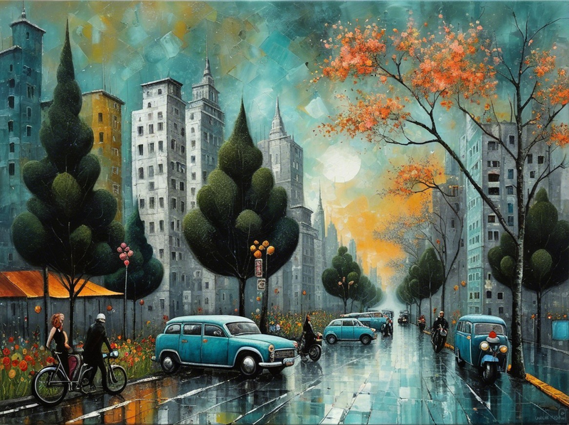 Modern Canvas Wall Art Home Decor - Old City