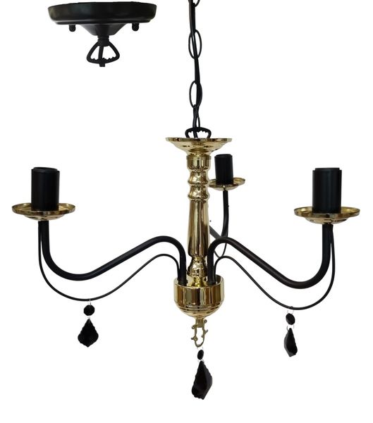 Luxe 3 Light Chandelier with Crystals