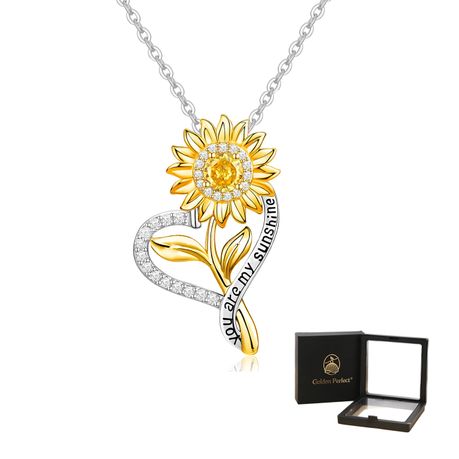 S925 Sunflower Necklace for Women-Heart Pendants Chain For Women Image