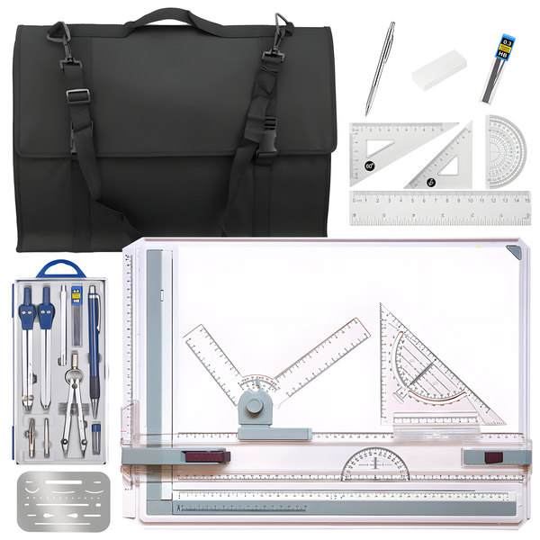 Metric A3 Drawing Board Set,Professional Drawing Compasses Set of 22pcs