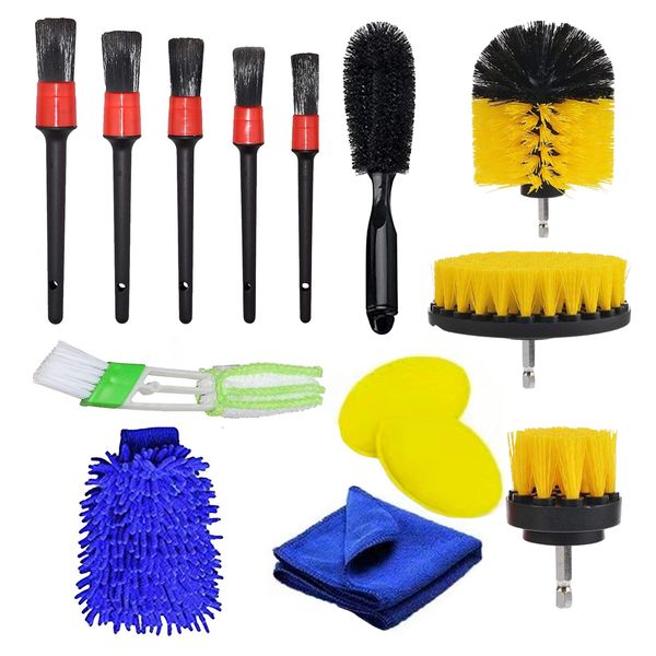 Automotive Multifunctional Exterior All in 1 Jumbo 14 Piece Cleaning Kit