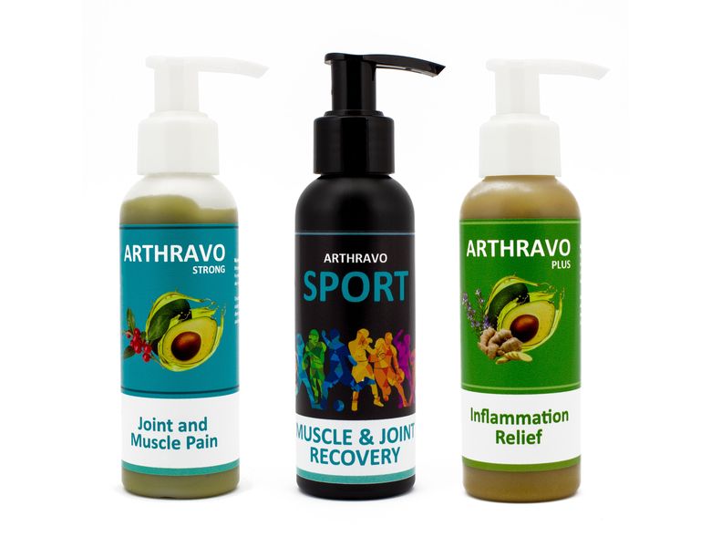 Arthravo All Natural Muscle Relief Variety Lotions (3 Pack) - 100ml (each)