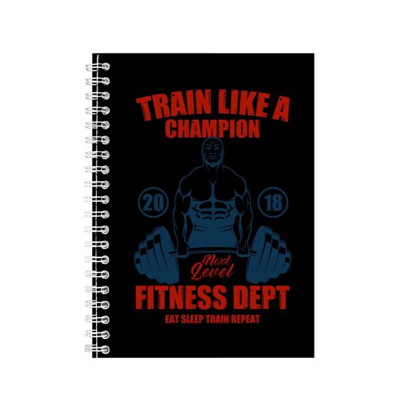 Train Like A Champion 2 Notebook Fitness Gift Idea A4 Notepad 128
