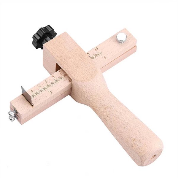 DIY Wooden Leather Strap Cutter Making Belt Hand Cutting Knife