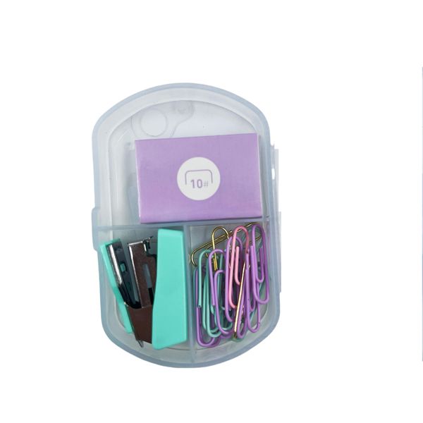 Stationery Set With Paper Clips And Stapler And Staples