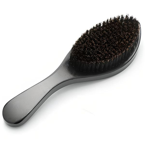 Handle Beard Brush - Beech Wood Handle &amp; Boar Bristles for Beard &amp; Hair
