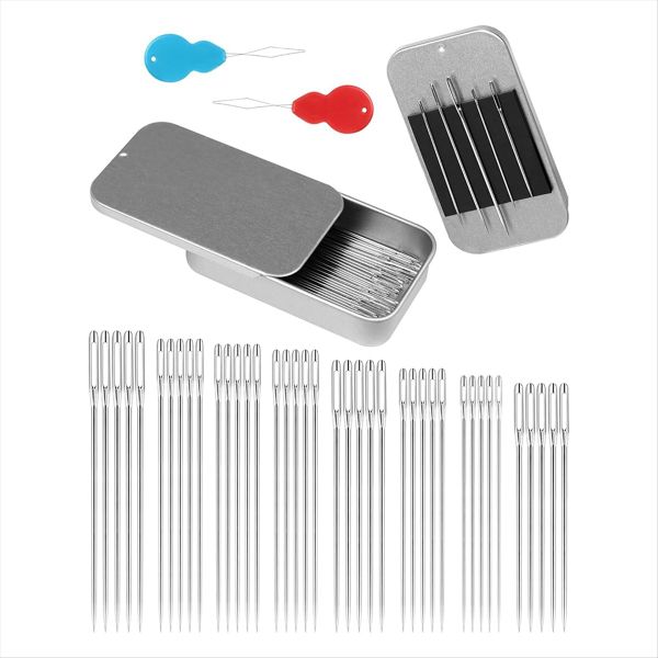 Sewing Needle Set 8 Sizes Stainless Steel Needles For Embroidery Diy