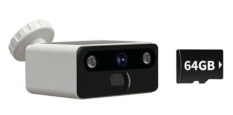 Solar Security Camera, 2K Waterproof with Night Vision