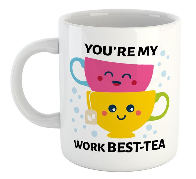 You're My Work Best-Tea Coworker Colleague Work Bestie Office Gift Mug