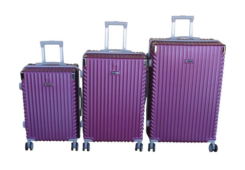 3-Piece Hard-Shell Luggage Set - Purple